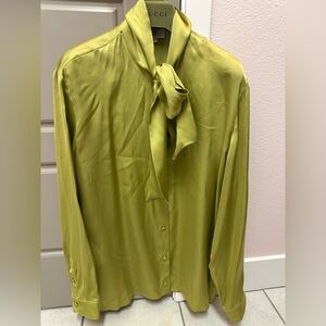Gucci Green Blouse with Bow - Uniform Issue